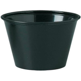 Dressingbecher PP für Soβen Schwarz 120ml Ø73mm (2.500 Stück)