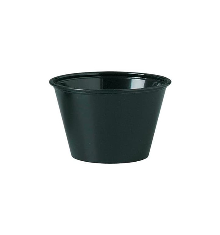 Dressingbecher PP für Soβen Schwarz 120ml Ø73mm (2.500 Stück) Dressingbecher PP für Soβen Schwarz 120ml Ø73mm (2.500 Stück)