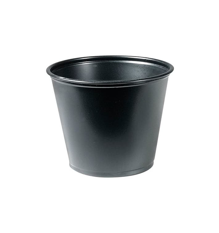 Dressingbecher PP für Soβen Schwarz 165ml Ø73mm (125 Stück) Dressingbecher PP für Soβen Schwarz 165ml Ø73mm (125 Stück)