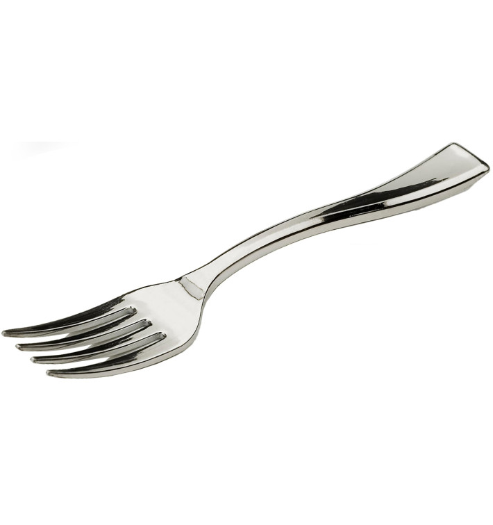 Plastikgabel klein metallisiert 100mm (50 Stück) Plastikgabel klein metallisiert 100mm (50 Stück)