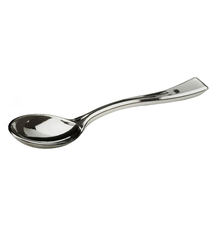 Plastiklöffel klein metallisiert 100mm (50 Stück) Plastiklöffel klein metallisiert 100mm (50 Stück)