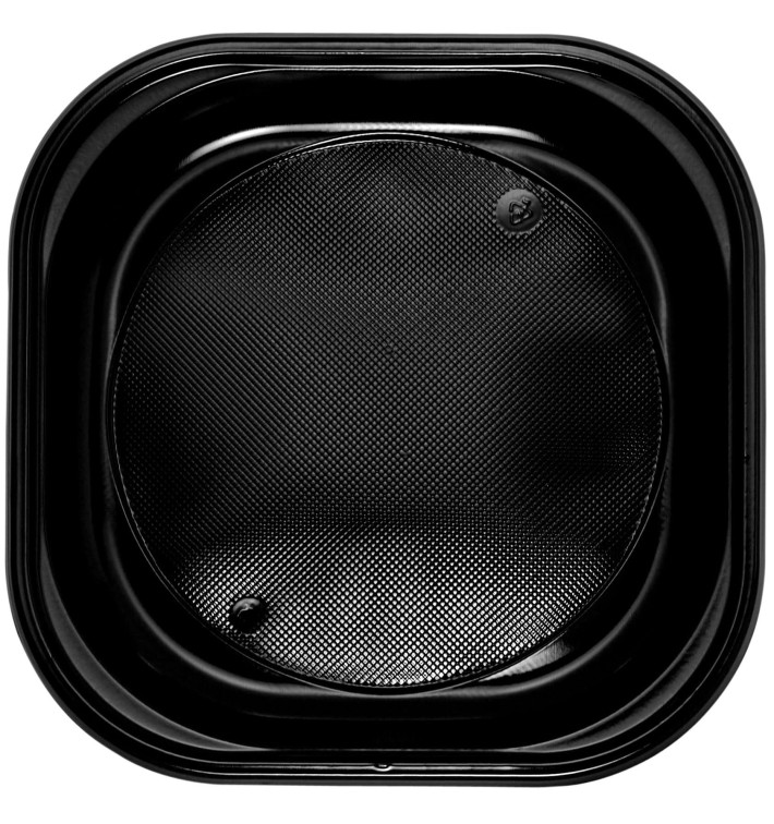Plastikteller PS Platz flach Schwarz 200x200mm (720 Stück) Plastikteller PS Platz flach Schwarz 200x200mm (720 Stück)