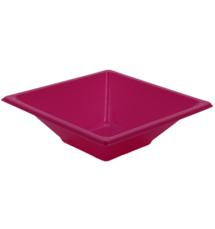 Viereckige Plastikschale Pink 120x120x40mm (12 Stück) Viereckige Plastikschale Pink 120x120x40mm (12 Stück)
