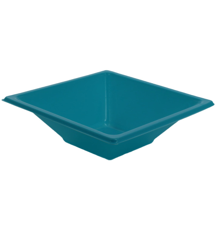 Viereckige Plastikschale Türkis 120x120x40mm (720 Stück) Viereckige Plastikschale Türkis 120x120x40mm (720 Stück)