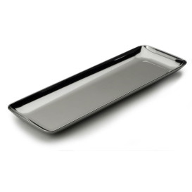 Set aus Plastiktellern und Plastiktabletts für Häppchen (1 Set)