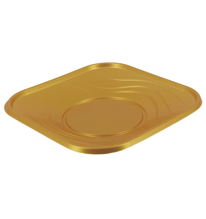 Plastikteller PP "X-Table" Platz flach Gold 230mm (8 Stück) Plastikteller PP "X-Table" Platz flach Gold 230mm (8 Stück)