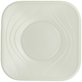 Plastikteller PP "X-Table" Platz flach Perle 180mm (8 Stück)