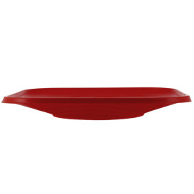 Plastikteller PP "X-Table" Platz flach Rot 230mm (8 Stück)