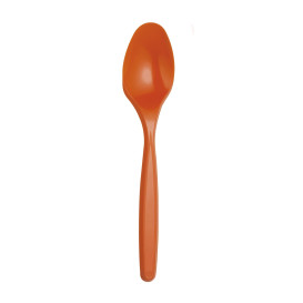 Kleiner Plastiklöffel PS Orange 120mm (40 Stück)