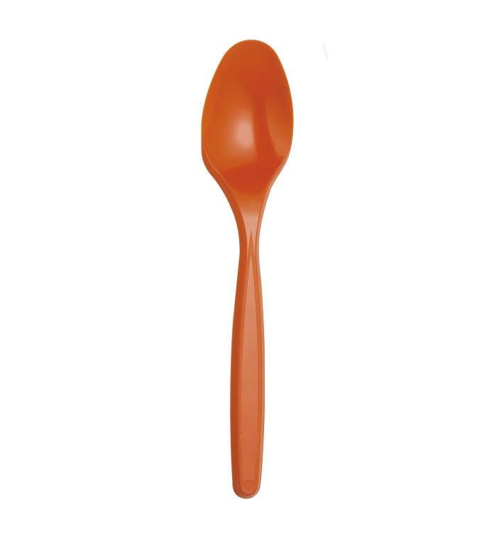 Kleiner Plastiklöffel PS Orange 120mm (40 Stück) Kleiner Plastiklöffel PS Orange 120mm (40 Stück)