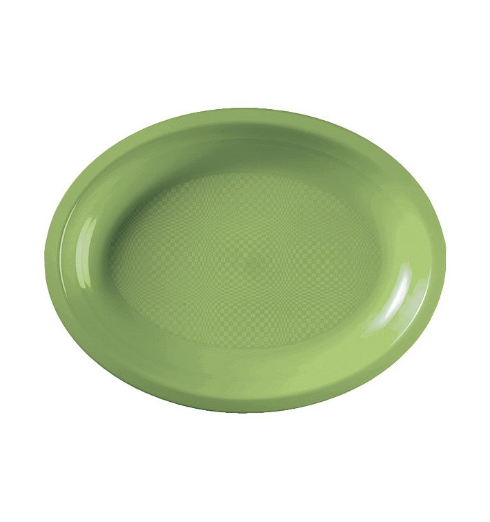 Plastiktablett Oval Grasgrün Round PP 255x190mm (50 Stück) Plastiktablett Oval Grasgrün Round PP 255x190mm (50 Stück)