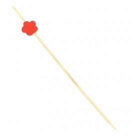 Holzspieße "Blume" Rot 120mm (200 Einh.)