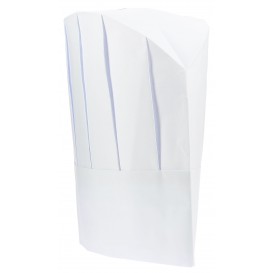 Kochmütze Continental Papier weiß (10 Stück)