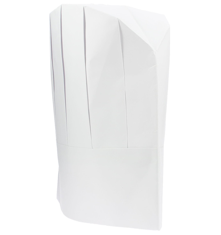 Kochmütze Continental Kind Papier weiß (100 Stück) Kochmütze Continental Kind Papier weiß (100 Stück)