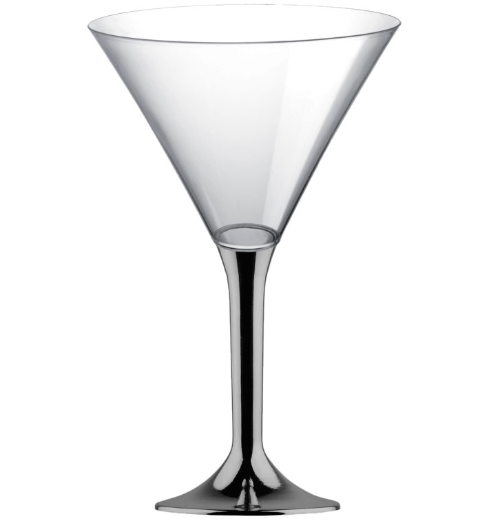 Martinigläser aus Plastik mit Nickel Chrom Fuß 185ml (20 Stück) Martinigläser aus Plastik mit Nickel Chrom Fuß 185ml (20 Stück)