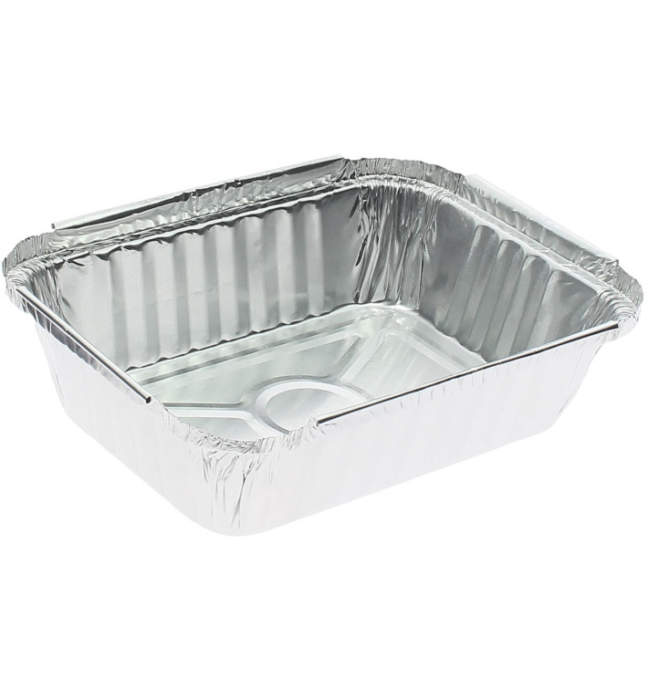 Aluschalen Rechteckig 360ml 156x116x35mm (100 Stück) Aluschalen Rechteckig 360ml 156x116x35mm (100 Stück)