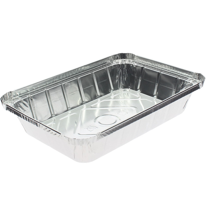 Aluschalen Rechteckig 890ml 225x155x36mm (100 Stück) Aluschalen Rechteckig 890ml 225x155x36mm (100 Stück)