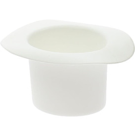 Servierbecher "Hut" weiß PP 60ml (24 Stück)