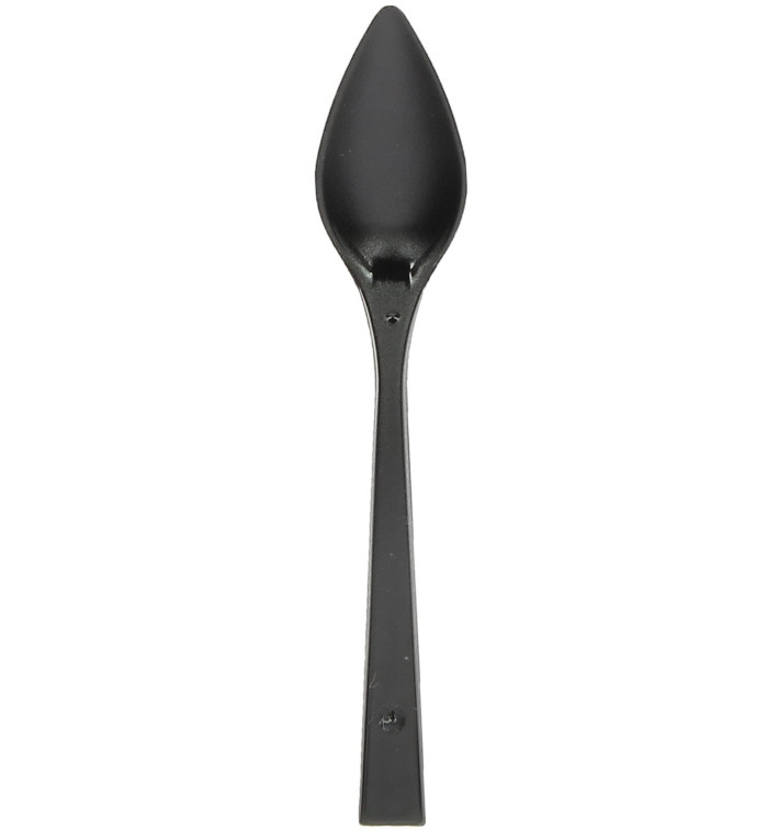 Mini-Plastiklöffel "Charme" Schwarz 10cm (600 Stück) Mini-Plastiklöffel "Charme" Schwarz 10cm (600 Stück)