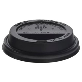 Deckel für Becher mit Trinkloch schwarz 6 und 8Oz Ø7,9cm (100 Stück)