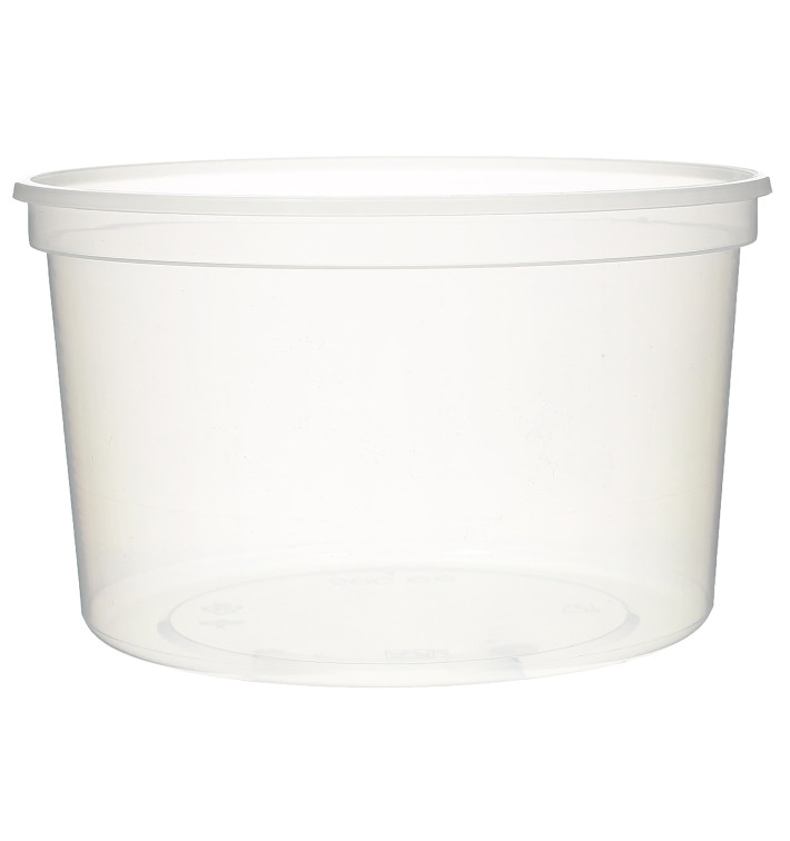 Verpackungsbecher aus Plastik 500ml Ø11,5cm (500 Stück) Verpackungsbecher aus Plastik 500ml Ø11,5cm (500 Stück)