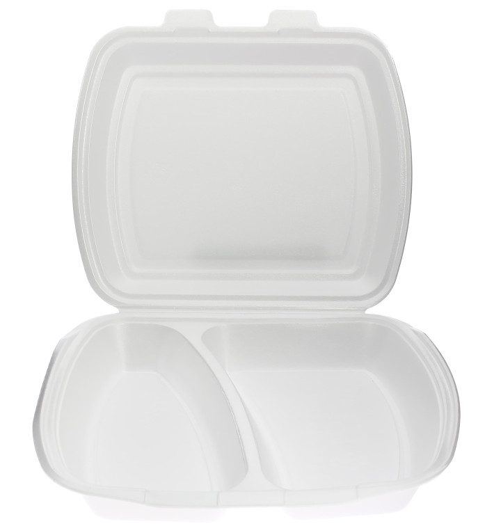 Verpackung Menübox Styropor weiß 2-geteilt (125 Stück) Verpackung Menübox Styropor weiß 2-geteilt (125 Stück)