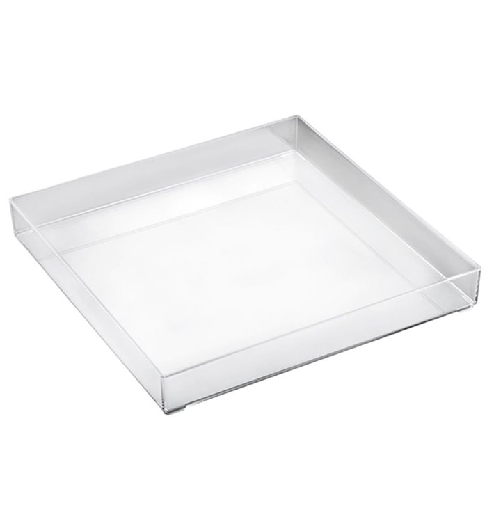 Serviertablett Plastik Tray Transp. 30x30cm (1 Stück) Serviertablett Plastik Tray Transp. 30x30cm (1 Stück)