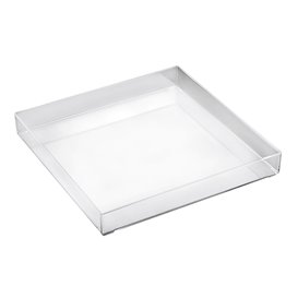 Serviertablett Plastik Tray Transp. 30x30cm (9 Stück)