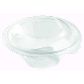 Salatschale Rund mit Klappdeckel PET 600ml (200 Stück)