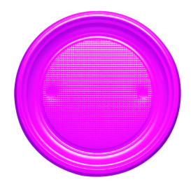 Plastikteller PS Flach Fuchsia Ø170mm (50 Stück)