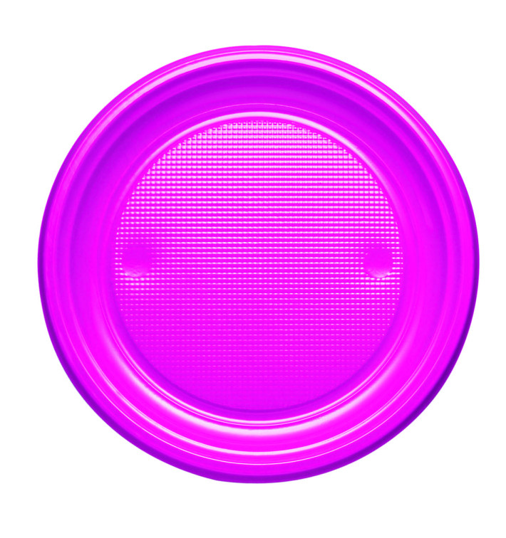 Plastikteller PS Flach Fuchsia Ø170mm (1100 Stück) Plastikteller PS Flach Fuchsia Ø170mm (1100 Stück)