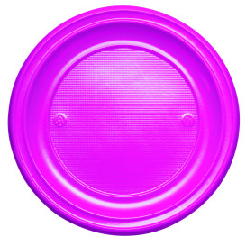 Plastikteller PS Flach Fuchsia Ø220mm (30 Stück)