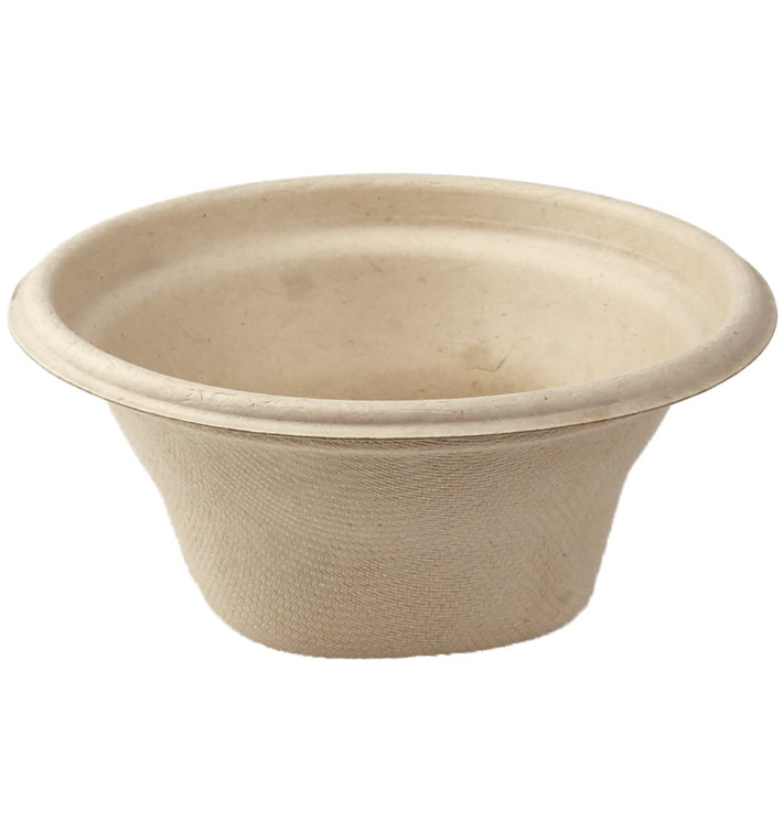 Schüssel Zuckerrohr-Fasern 250ml Ø13cm (1000 Stück) Schüssel Zuckerrohr-Fasern 250ml Ø13cm (1000 Stück)
