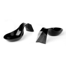 Häppchen-Löffel Bon Ton schwarz 116x29mm (20 Stück)