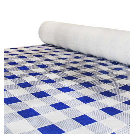 Papiertischdecke Rolle blau kariert 1x100m 40g (6 Stück)