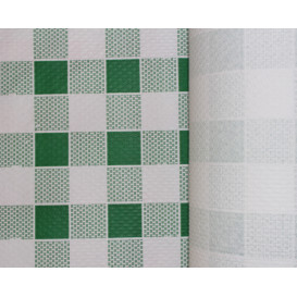 Papiertischdecke Rolle grün kariert 1x100m 40g (6 Stück)