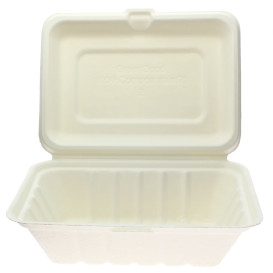 Menübox Zuckerrohr Weiß 136x182x64mm (1.000 Stück)