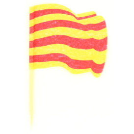 Holzspieße Flagge "Katalonien" 65mm (14.400 Einh.)