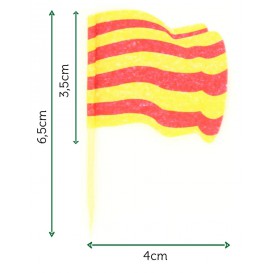 Holzspieße Flagge "Katalonien" 65mm (14.400 Einh.)