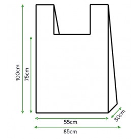 Hemdchenbeutel weiß 85x100cm (50 Stück)
