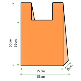 Hemdchenbeutel Orange 35x50cm (200 Stück)