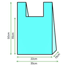 Hemdchenbeutel Blau 35x50cm (5000 Stück)