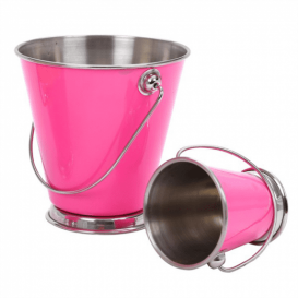 Mini - Stahleimer für die Präsentation Pink 90x90mm (1 Stück)