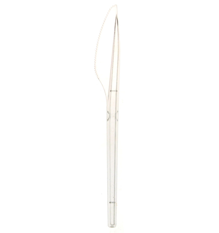 Plastikmesser PS Transparent 170mm (100 Stück)