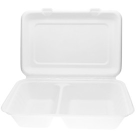 Burger-Box 2-geteilt Zuckerrohr 320x240x50mm (50 Stück)