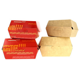 Hamburger Box Kraft XXL 14,5x14,5x8 cm (25 Stück)