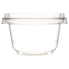 Deckel Flach ohne Loch für Dessertbecher PET 220ml Ø9,5cm (112 Stück)