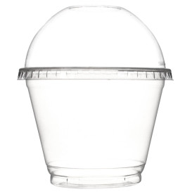Dom Deckel geschlossen für Dessertbecher PET 270ml Ø9,3cm (100 Stück)