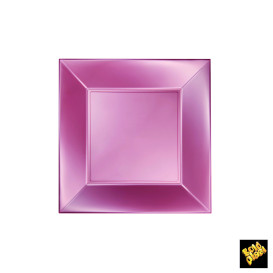 Plastikteller Flach Rosa Nice Pearl PP 180mm (25 Stück)