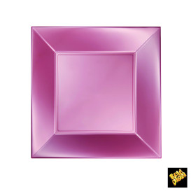 Plastikteller Flach Rosa Nice Pearl PP 230mm (25 Stück)